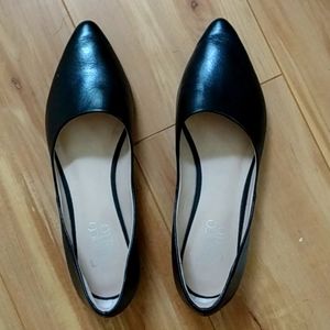 Franco Sarto soft black leather flats